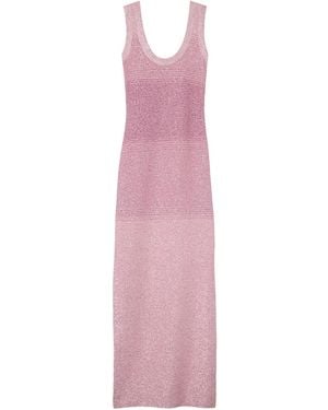 St. John Sequin-Embellished Dress - Pink