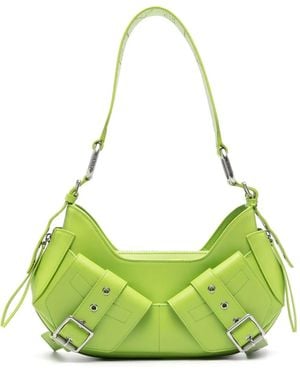 BIASIA Y2K Embossed Shoulder Bag - Green