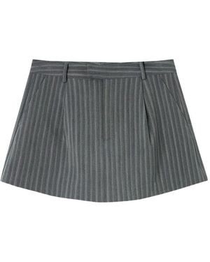 B+ AB Shorts Mit Nadelstreifen - Grau