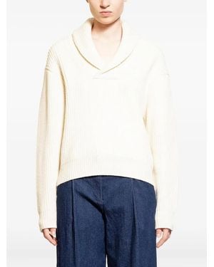 THE GARMENT ショールカラーセーター - ホワイト
