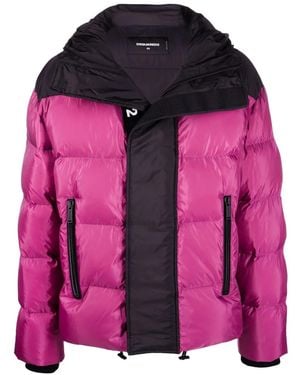 DSquared² Giubbotto Imbottito Con Stampa Logo - Rosa
