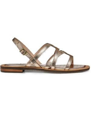Geox Sozy Metallic-Effect Strappy Sandals - White