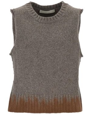 Tela Two-Tone Knitted Vest - Grey