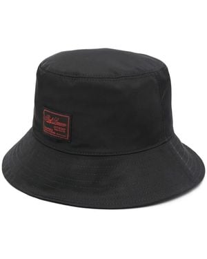 Raf Simons Logo-Patch Bucket Hat - Black