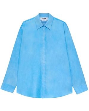 MSGM Long-Sleeved Shirt - Blue