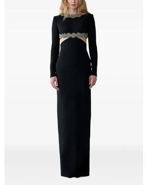 Carolina Herrera Besticktes Maxikleid Mit Cut-Out - Schwarz