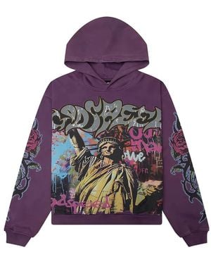Godspeed Vandal Graphic-Print Hoodie - Purple