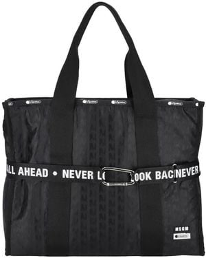 MSGM Bolso Shopper Con Motivo De Letras - Negro