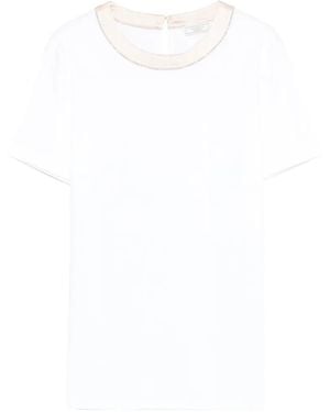 Peserico T-Shirt À Bords Contrastants - White