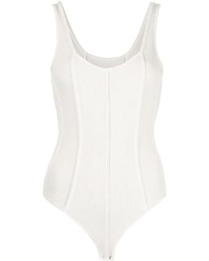 Agolde Elna Slim-Cut Bodysuit - White