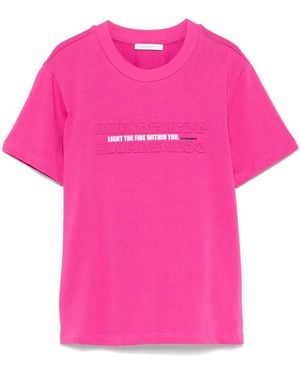 Patrizia Pepe スローガン Tシャツ - ピンク