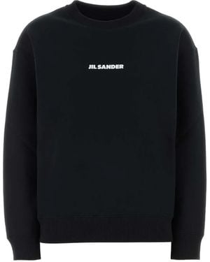 Jil Sander Sudadera De Algodón - Negro
