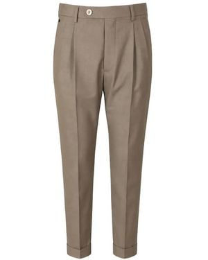 GTA Pantalones Con Pliegues Y Dobladillo Vuelto - Gris