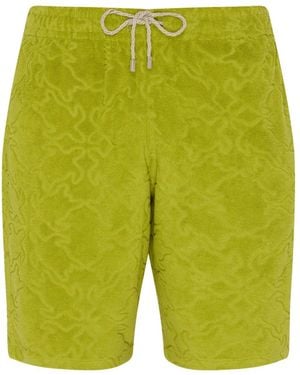 Vilebrequin Jacquard-Terry Deck Shorts - Green