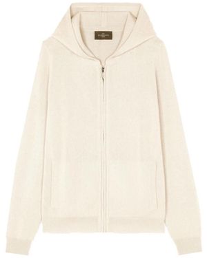 Bompard Hoodie En Maille À Fermeture Zippée - White