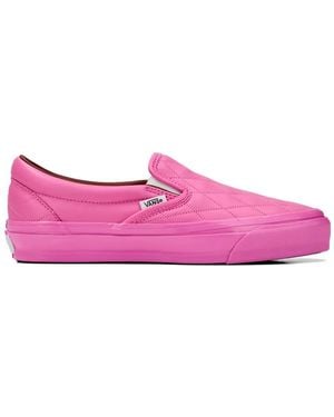 Vans Lx Classic Slip-On 98 Quilted Leather Sneakers - Pink