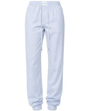 The Attico Drawstring Striped Pants - Blue