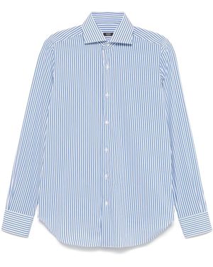 Barba Napoli ストライプ シャツ - ブルー