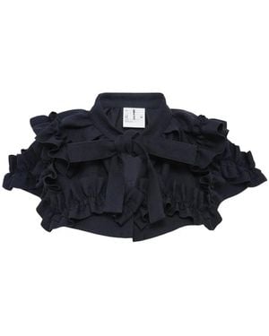 Comme des Garçons Teiban Ruffled Cape - Black