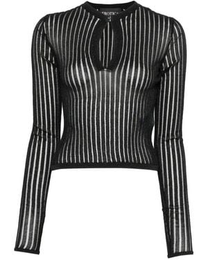 Dondup Sheer-Knit Top - Black