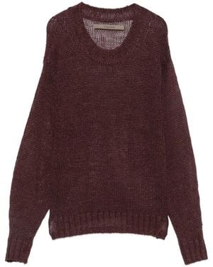 Enza Costa Pullover Mit Lochstrickmuster - Lila