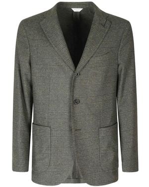 Boglioli Check-Pattern Blazer - Gray