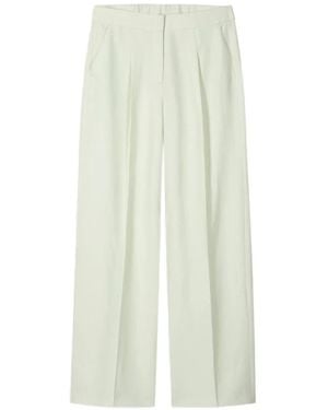 Luisa Cerano Pleated Trousers - White