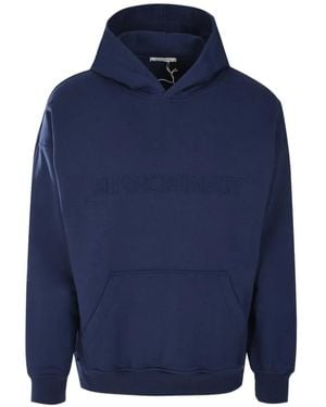 hinnominate Embossed Fleece Hoodie - Blue