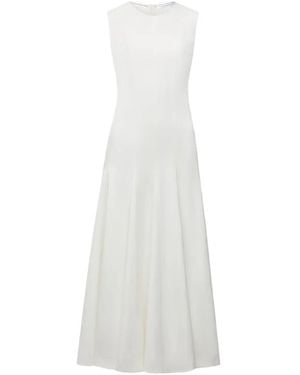 Another Tomorrow Panelled Flare Midi Dress - White