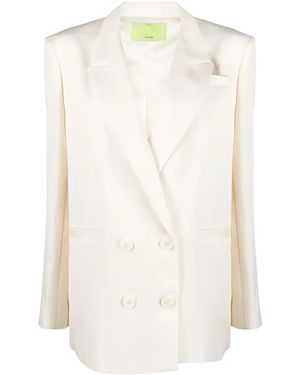 GAUGE81 Neutral Vidal Double-Breasted Blazer - White