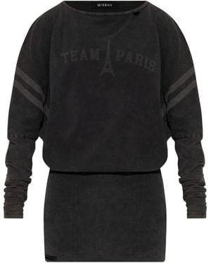 MISBHV Team Paris Long-Sleeved Mini Dress - Black