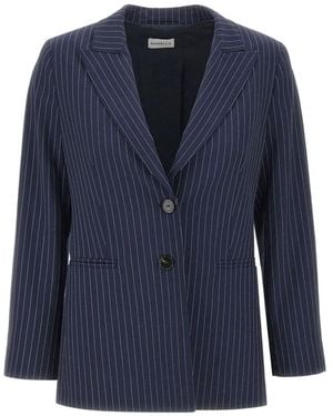 Marella Pinstripe-print blazer - Blau