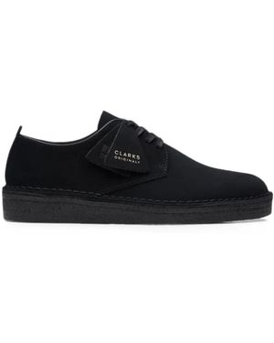 Clarks Coal London Suede Derby Shoes - Black
