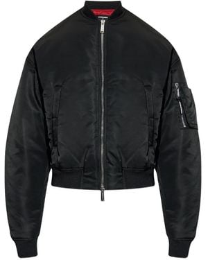 DSquared² Sleek Structured Polyamide Outerwear - Black