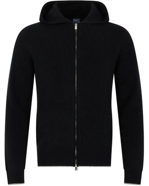 Fedeli Hoodie À Fermeture Zippée - Black