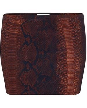 Jean Paul Gaultier Ribbed printed mini skirt - Morado