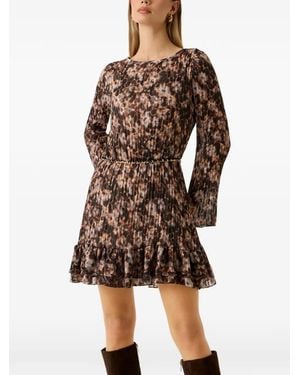 Guess Floral Mini Dress - Brown