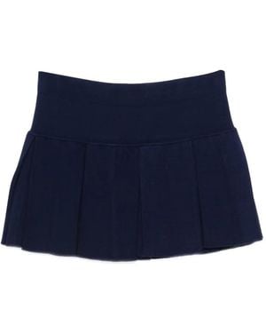 P.A.R.O.S.H. Gonna Pleated Mini Skirt - Blue