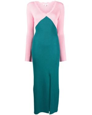Olivia Rubin Vestido Reese con diseño colour block - Verde