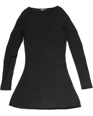 Enfants Riches Deprimes Cross-Stitch Knit Dress - Black