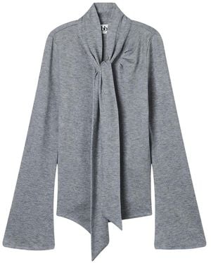 B+ AB Tie Flared Top - Gray