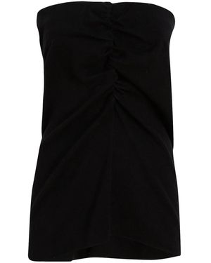 Akep Ruched Tube Top - ブラック