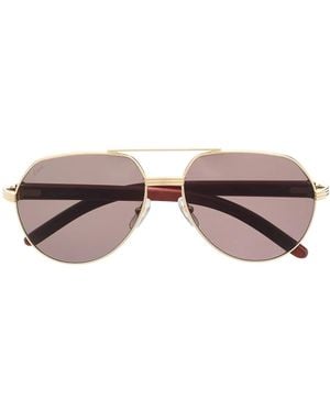 Cartier Ct0272S Pilot-Frame Sunglasses - Multicolour