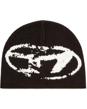 DIESEL K-Apitan Distressed Beanie Hat - Black