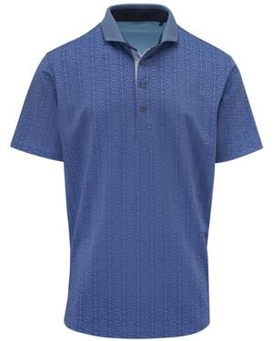 Greyson Patterned Polo Shirt - Blue