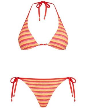 Seafolly Striped Longline Bikini - Red