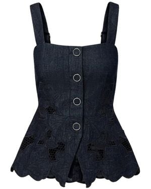 Veronica Beard Mirielle Tank Top - Blue