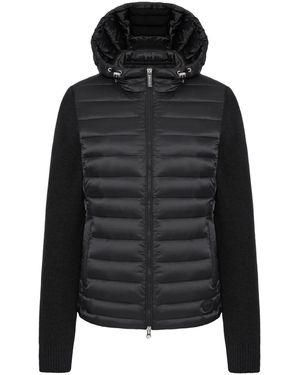 Colmar Zip-Fastening Hooded Quilted Jacket - Black
