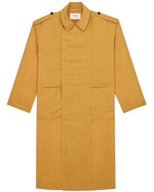 Saint Laurent Abrigo Con Charreteras En Los Hombros - Amarillo