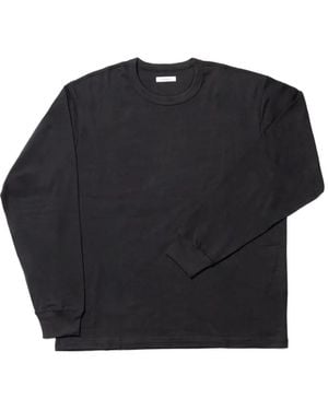 CALMLENCE Crew-Neck Long-Sleeve T-Shirt - Black